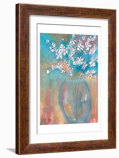 White Posey-Beverly Dyer-Framed Art Print