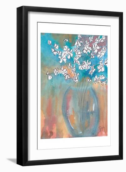 White Posey-Beverly Dyer-Framed Art Print