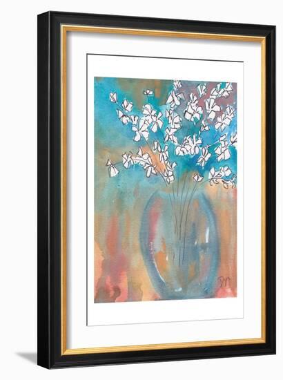 White Posey-Beverly Dyer-Framed Art Print