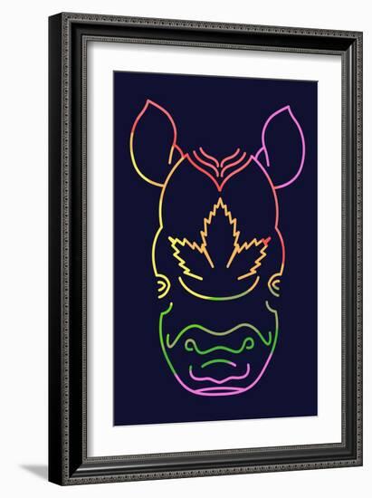 White Rhyno-null-Framed Premium Giclee Print