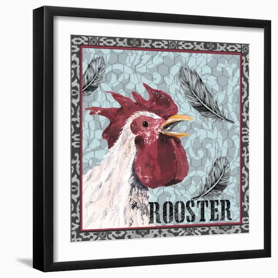 White Rooster I-Jade Reynolds-Framed Art Print