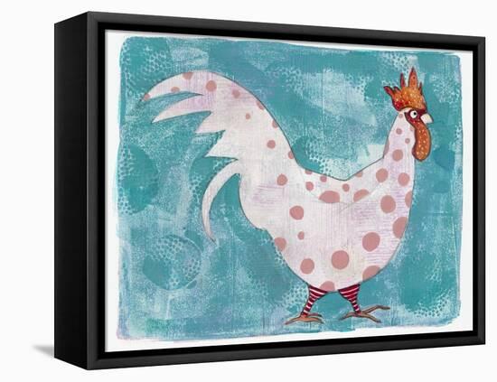 White Rooster with Red Socks-Maria Pietri Lalor-Framed Premier Image Canvas