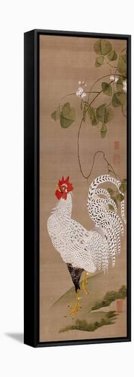 White Rooster-Jakuchu Ito-Framed Premier Image Canvas