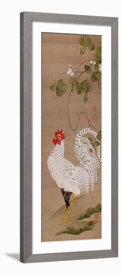 White Rooster-Jakuchu Ito-Framed Giclee Print