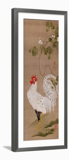 White Rooster-Jakuchu Ito-Framed Giclee Print