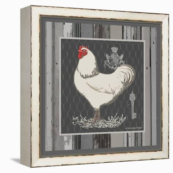 White Rooster-Gwendolyn Babbitt-Framed Stretched Canvas