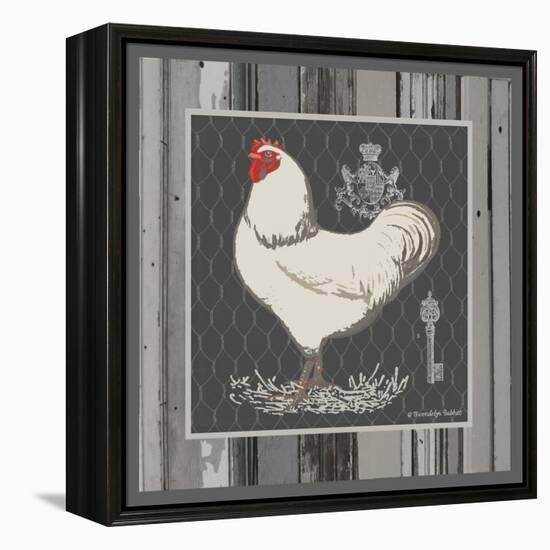 White Rooster-Gwendolyn Babbitt-Framed Stretched Canvas