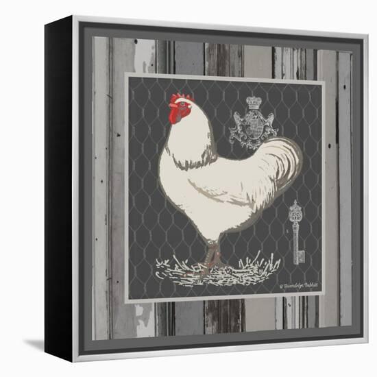 White Rooster-Gwendolyn Babbitt-Framed Stretched Canvas