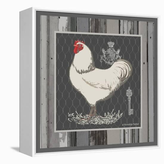 White Rooster-Gwendolyn Babbitt-Framed Stretched Canvas