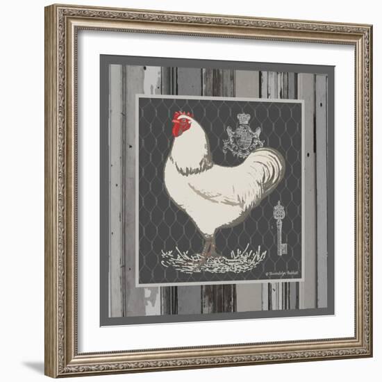 White Rooster-Gwendolyn Babbitt-Framed Art Print