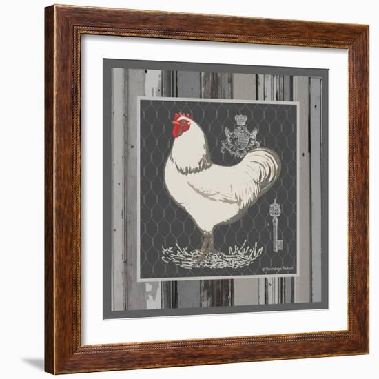 White Rooster-Gwendolyn Babbitt-Framed Art Print