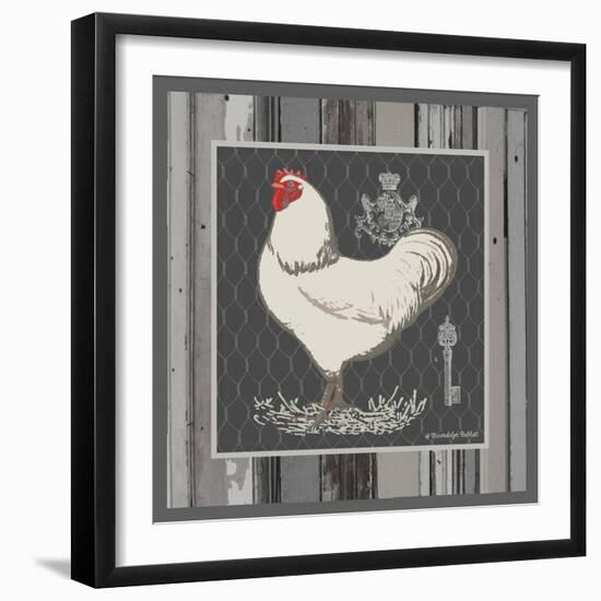 White Rooster-Gwendolyn Babbitt-Framed Art Print