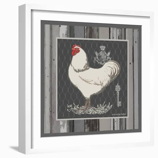 White Rooster-Gwendolyn Babbitt-Framed Art Print