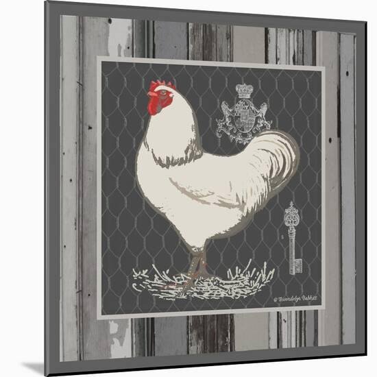 White Rooster-Gwendolyn Babbitt-Mounted Art Print