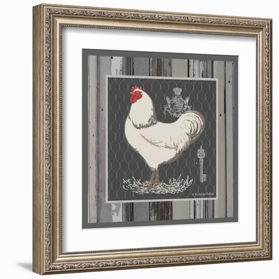 White Rooster-Gwendolyn Babbitt-Framed Art Print