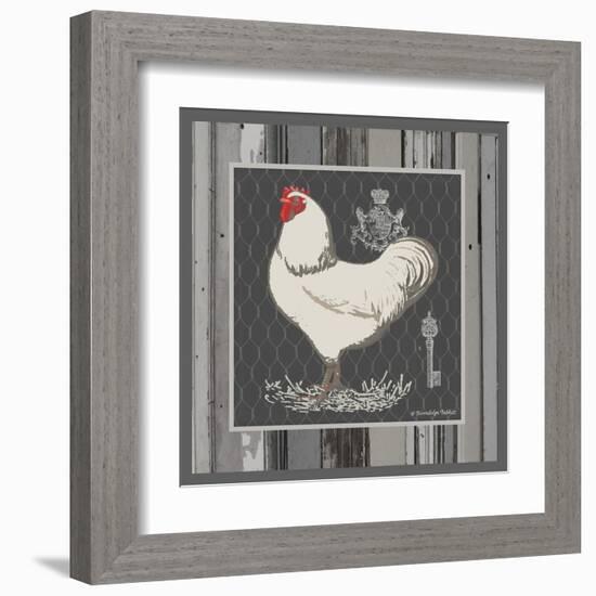 White Rooster-Gwendolyn Babbitt-Framed Art Print