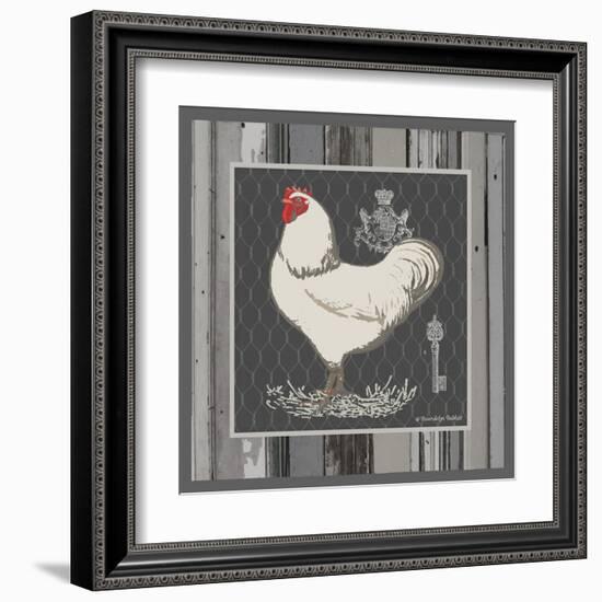 White Rooster-Gwendolyn Babbitt-Framed Art Print