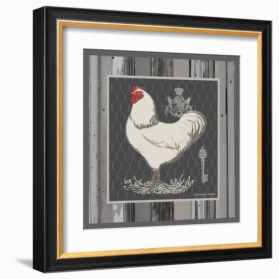 White Rooster-Gwendolyn Babbitt-Framed Art Print