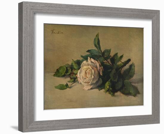 'White Rose', c1863, (1938)-Henri Fantin-Latour-Framed Giclee Print