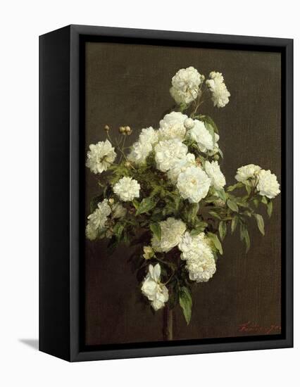 White Roses, 1870-Henri Fantin-Latour-Framed Premier Image Canvas