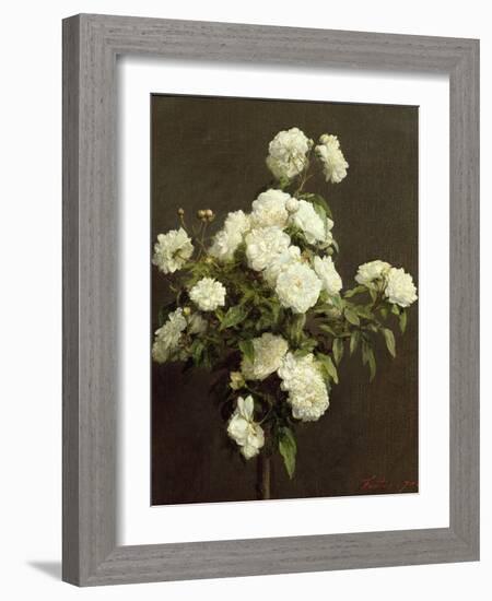 White Roses, 1870-Henri Fantin-Latour-Framed Giclee Print