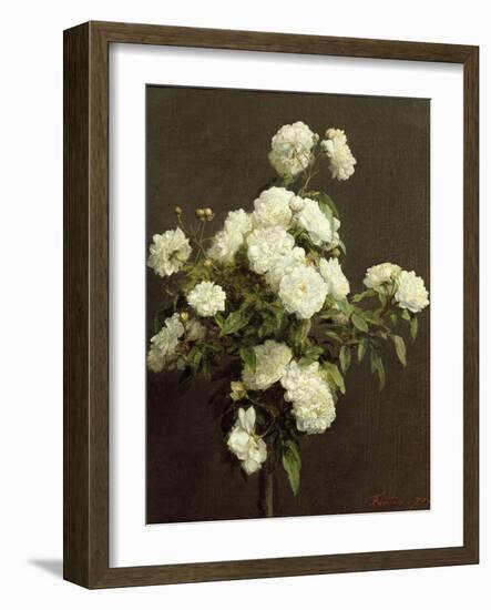 White Roses, 1870-Henri Fantin-Latour-Framed Giclee Print