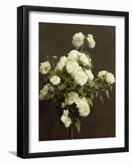 White Roses, 1870-Henri Fantin-Latour-Framed Giclee Print