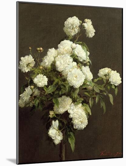 White Roses, 1870-Henri Fantin-Latour-Mounted Giclee Print