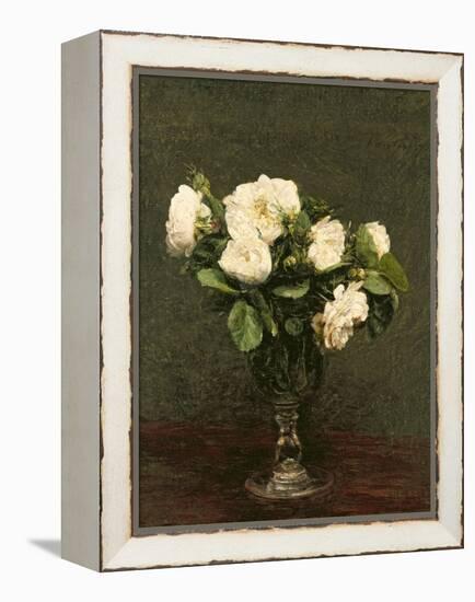 White Roses, 1875-Henri Fantin-Latour-Framed Premier Image Canvas