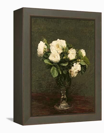 White Roses, 1875-Henri Fantin-Latour-Framed Premier Image Canvas