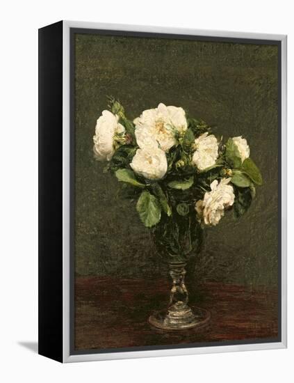 White Roses, 1875-Henri Fantin-Latour-Framed Premier Image Canvas