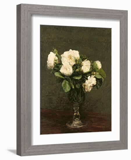 White Roses, 1875-Henri Fantin-Latour-Framed Giclee Print