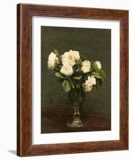 White Roses, 1875-Henri Fantin-Latour-Framed Giclee Print