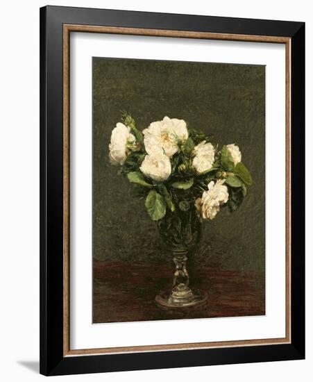 White Roses, 1875-Henri Fantin-Latour-Framed Giclee Print