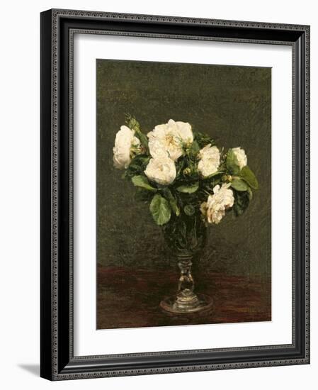 White Roses, 1875-Henri Fantin-Latour-Framed Giclee Print