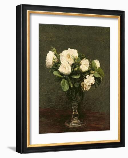 White Roses, 1875-Henri Fantin-Latour-Framed Giclee Print