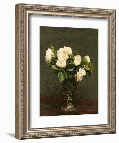 White Roses, 1875-Henri Fantin-Latour-Framed Giclee Print
