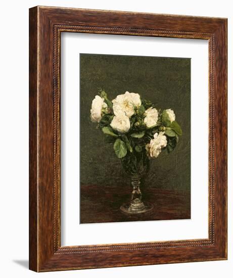 White Roses, 1875-Henri Fantin-Latour-Framed Giclee Print