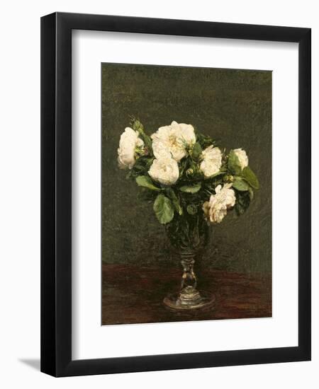 White Roses, 1875-Henri Fantin-Latour-Framed Giclee Print