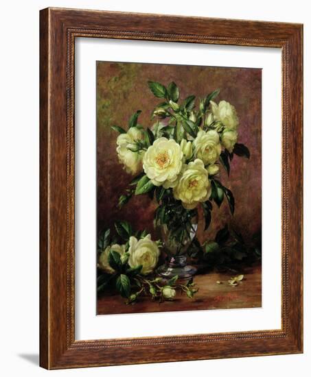 White Roses, a Gift from the Heart-Albert Williams-Framed Giclee Print