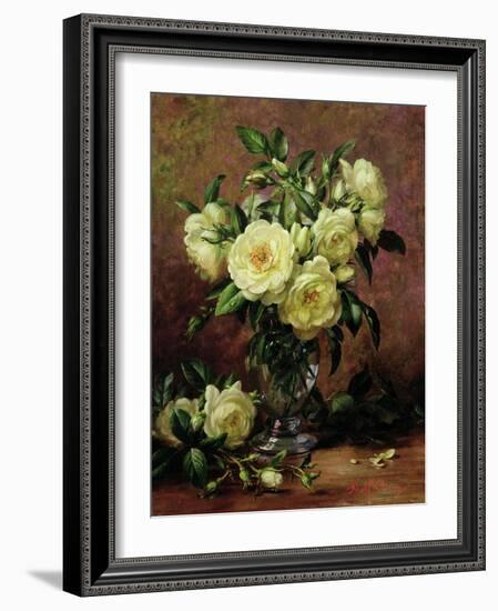 White Roses, a Gift from the Heart-Albert Williams-Framed Giclee Print