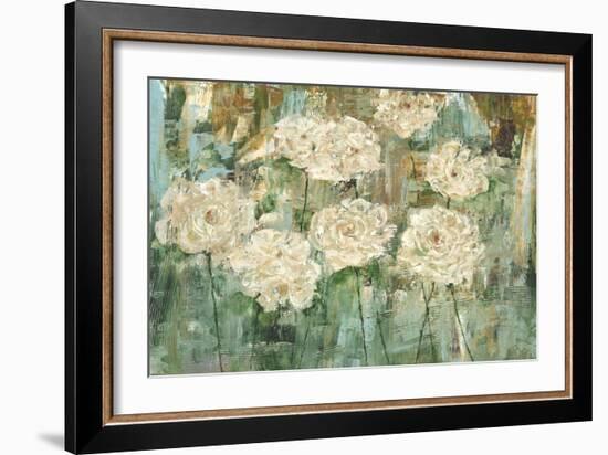 White Roses I-Carol Black-Framed Art Print