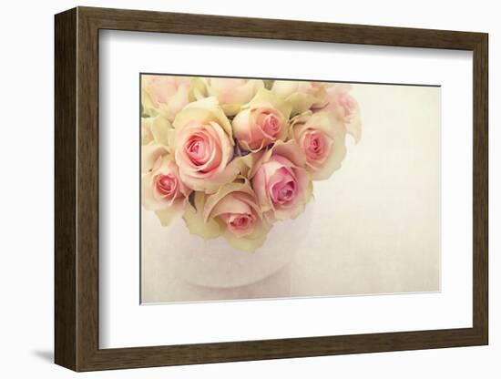 White Roses in a Vase-egal-Framed Photographic Print