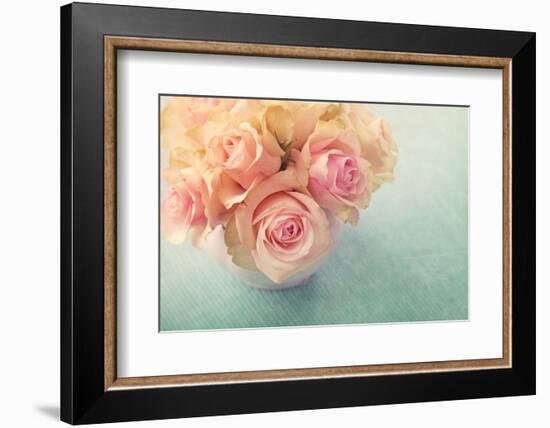 White Roses in a Vase-egal-Framed Photographic Print