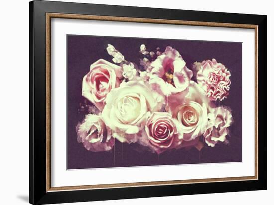 White Roses-null-Framed Art Print