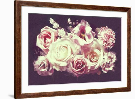 White Roses-null-Framed Art Print