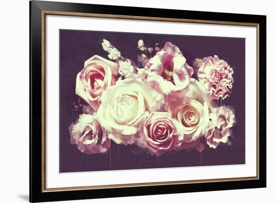 White Roses-null-Framed Art Print