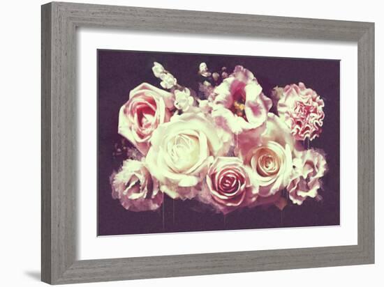 White Roses-null-Framed Premium Giclee Print