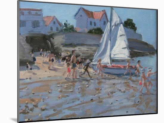 White Sailboat, Palais Sur Mer, France-Andrew Macara-Mounted Giclee Print