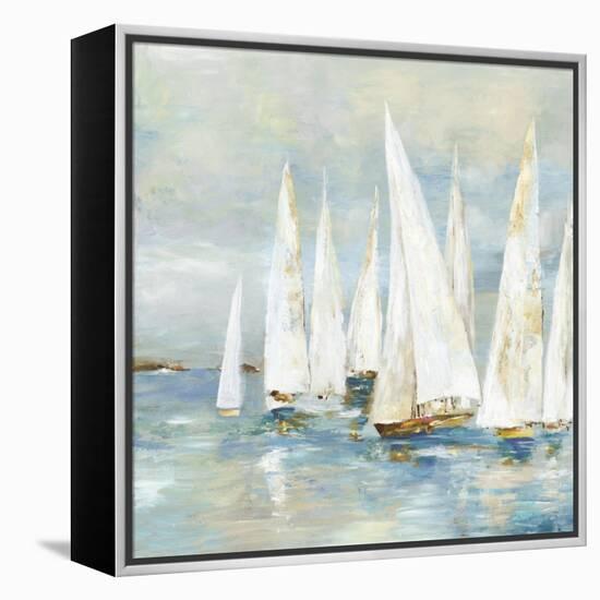 White Sailboats-Allison Pearce-Framed Stretched Canvas